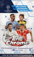 2017 18 Topps UEFA Champions League Chrome Soccer Hobby Box (Ships Sealed Only)