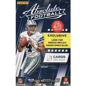 2017 Panini Absolute Football Hanger Box 50 Cards (Ships Sealed Only)