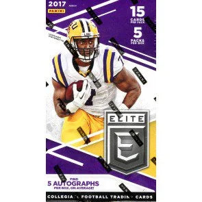 2017 Panini Elite Draft Football Hobby Box 5 Packs (Ships Sealed Only)