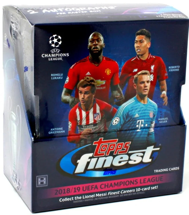 2018 19 Topps Finest UEFA Champions League Soccer Hobby Case 12 Box (Ships Sealed Only)