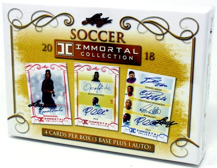 2018 Leaf Immortal Collection Soccer 4 Box Case (Ships Sealed Only)