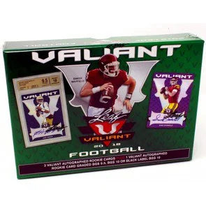 2018 Leaf Valiant Football Hobby Box Graded Card Included (Ships Sealed Only)