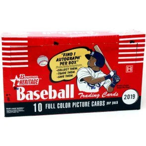2019 Bowman Heritage Baseball Hobby Box (Ships Sealed Only)