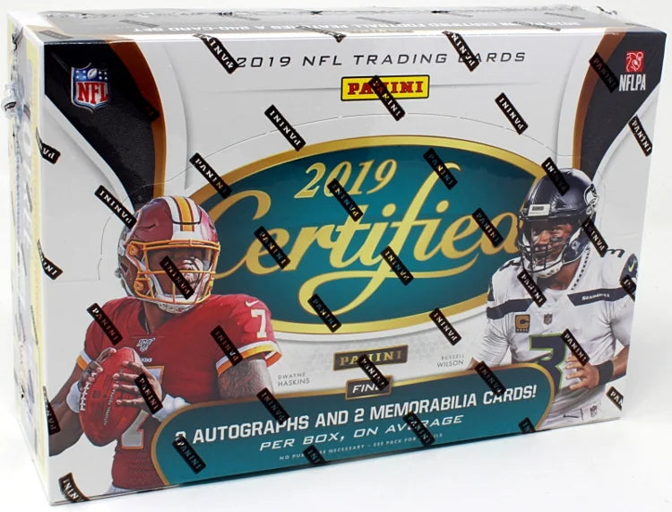 2019 Panini Certified Football Hobby 12 Box Case (Ships Sealed Only) - B2
