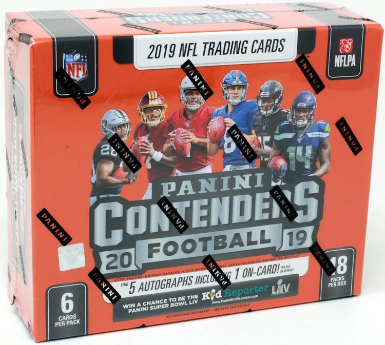 2019 Panini Contenders Football Hobby 12 Box Case (Ships Sealed Only) - B2