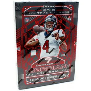 2019 Panini Obsidian Football Hobby Box Autographs Memorabilia (Ships Sealed Only)
