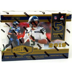 2019 Panini Plates Patches Football Hobby Case 12 Boxes (Ships Sealed Only)