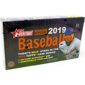 2019 Topps Heritage Minor League Baseball Hobby 12 Box Case 15067 (Ships Sealed Only)