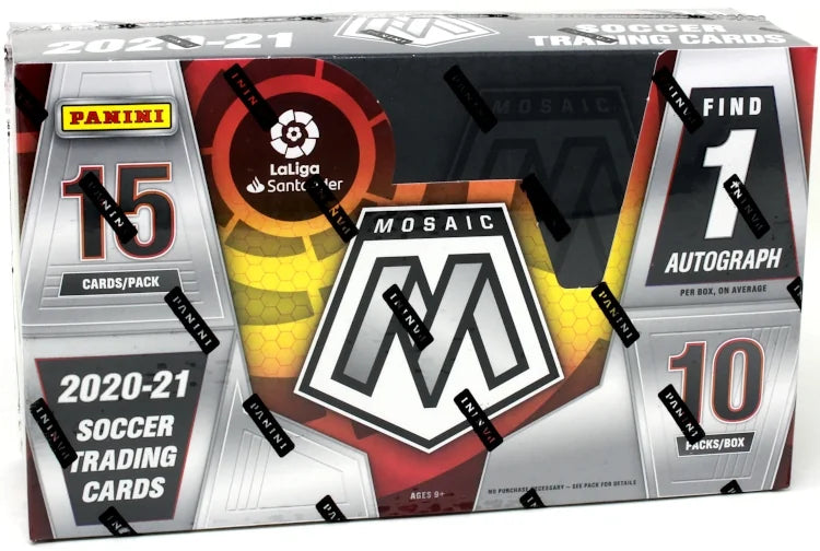 2020 21 Panini Mosaic La Liga Soccer Hobby Box (Ships Sealed Only)