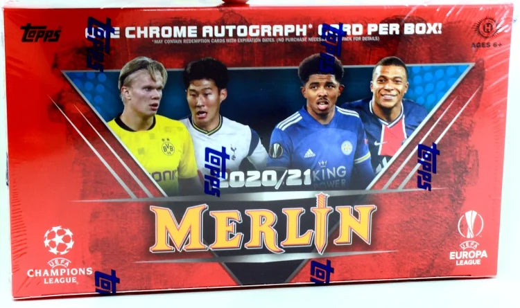 2020 21 Topps Merlin Chrome Soccer Hobby Box 18 Packs (Ships Sealed Only)