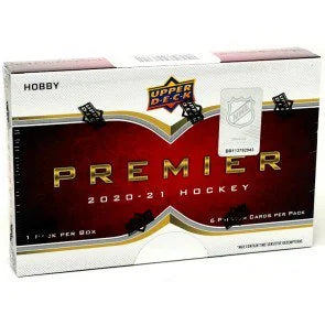 2020 21 Upper Deck Premier Hockey Hobby Box Hard Signed Autographs Patches (Ships Sealed Only)