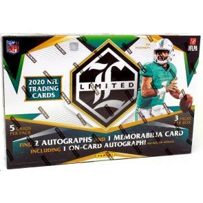 2020 Panini Limited Football Hobby Box Rookie Patch Autographs (Ships Sealed Only)