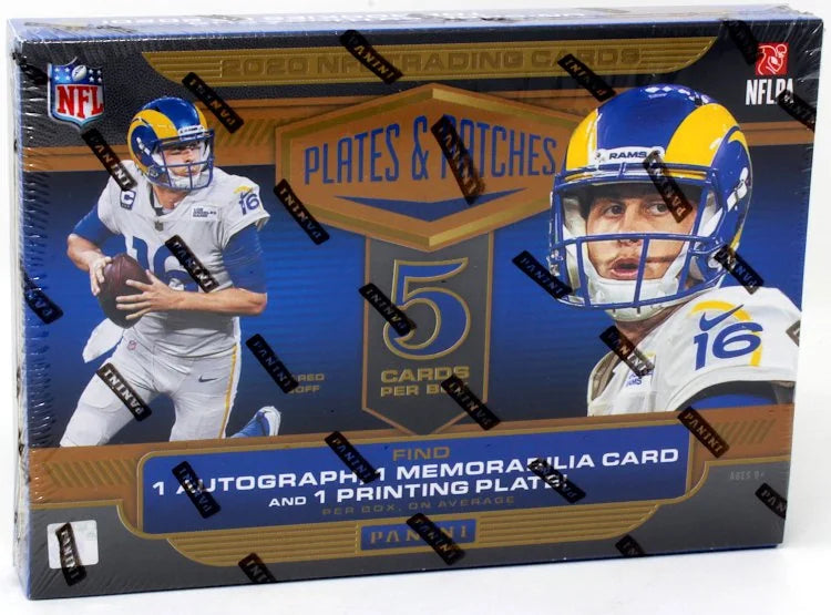 2020 Panini Plates & Patches Football Hobby Box (Ships Sealed Only) - B2
