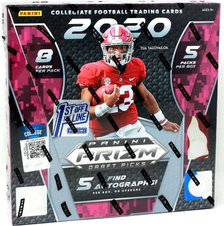 2020 Panini Prizm Collegiate Draft Picks Football Hobby Box FOTL (Ships Sealed Only)