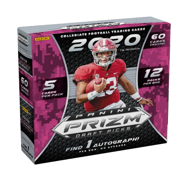 2020 Panini Prizm Collegiate Draft Picks Football Mega Box (Ships Sealed Only)