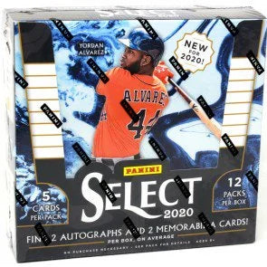 2020 Panini Select Baseball Hobby 12 Box Case (Ships Sealed Only)