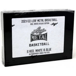 2021 22 Leaf Metal Basketball Red White Blue Box (Ships Sealed Only)