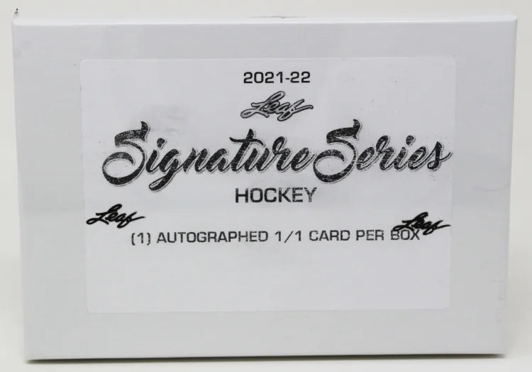 2021 22 Leaf Signature Series Hockey Box One of One Autographs (Ships Sealed Only)