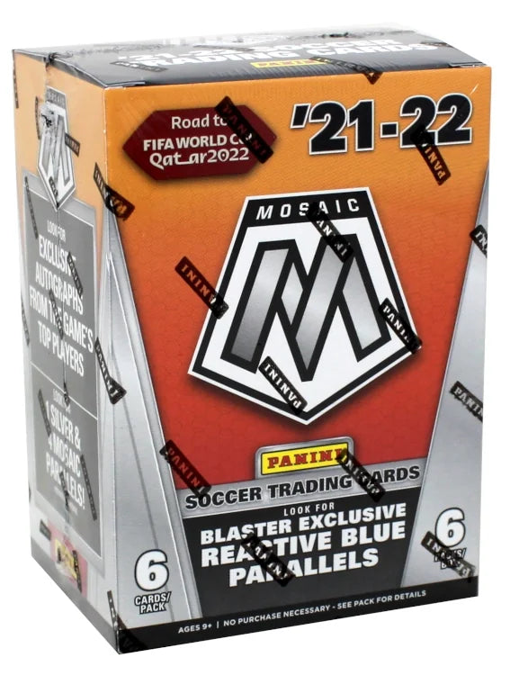 2021 22 Panini Mosaic Road to FIFA World Cup Blaster Box (Ships Sealed Only)