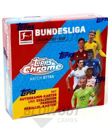2021 22 Topps Chrome Bundesliga Match Attax 10 Box Case (Ships Sealed Only)