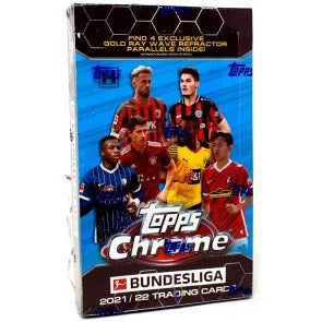 2021 22 Topps Chrome Bundesliga Soccer Lite Box 16 Packs (Ships Sealed Only)