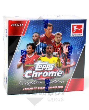 2021 22 Topps Chrome Bundesliga Sapphire Box (Ships Sealed Only)