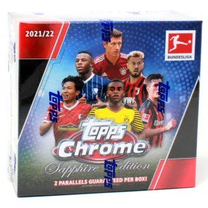 2021 22 Topps Chrome Bundesliga Sapphire Box (Ships Sealed Only)