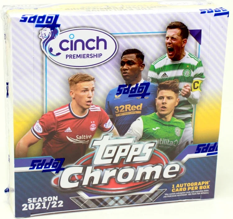 2021 22 Topps Chrome SPFL Scottish Premier League Hobby Box (Ships Sealed Only)