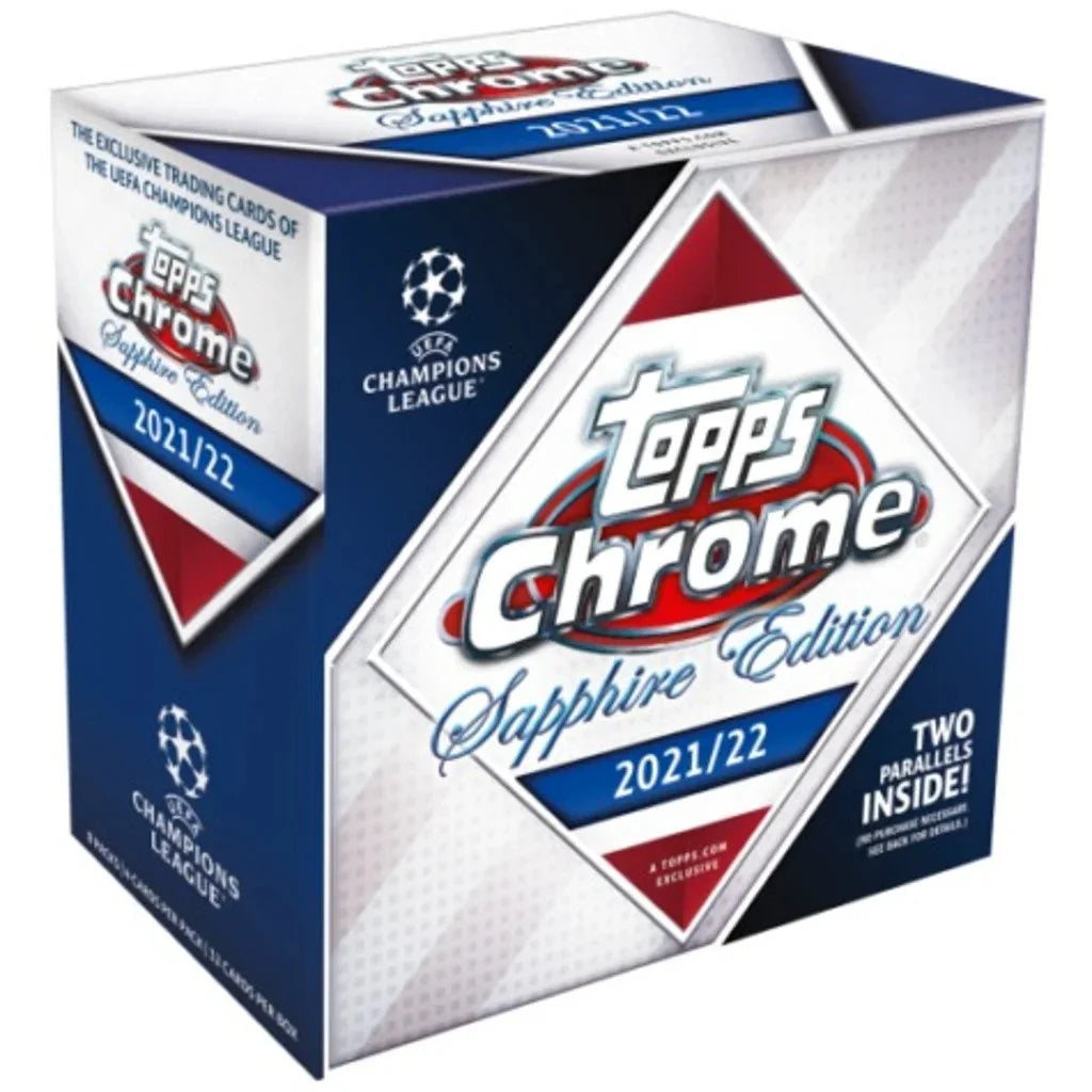 2021 22 Topps UEFA Champions League Chrome Sapphire Edition 10 Box Case (Ships Sealed Only)
