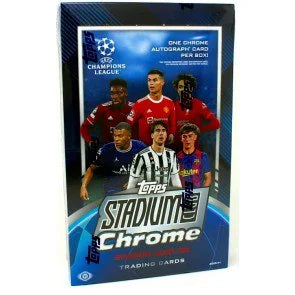 2021 22 Topps Stadium Club Chrome UEFA Champions League Hobby Box (Ships Sealed Only)