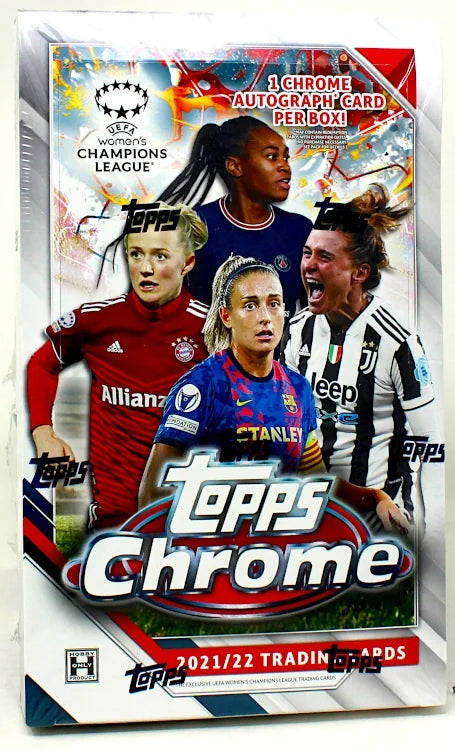 2021 22 Topps Chrome UEFA Women s Champions League Soccer 12 Box Case (Ships Sealed Only)