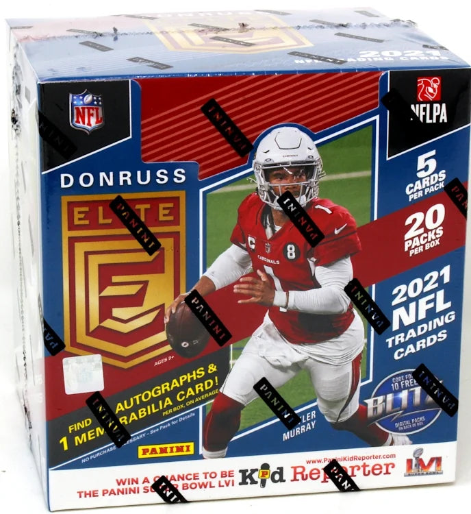 2021 Panini Donruss Elite Football Hobby 12 Box Case (Ships Sealed Only) - B2