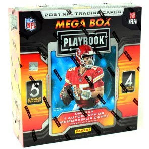 2021 Panini Playbook Football Mega Box 1 Autograph or Memorabilia Card Per Box (Ships Sealed Only)