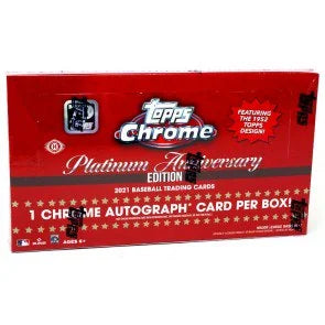 2021 Topps Chrome Platinum Anniversary Baseball Hobby Box (Ships Sealed Only)