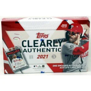 2021 Topps Clearly Authentic Baseball Hobby 20 Box Case (Ships Sealed Only)