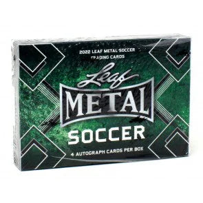 2022 Leaf Metal Soccer Hobby Box Dual Autographs (Ships Sealed Only)
