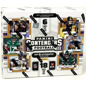 2022 Panini Contenders Football Hobby Box Rookie Ticket Autographs (Ships Sealed Only)