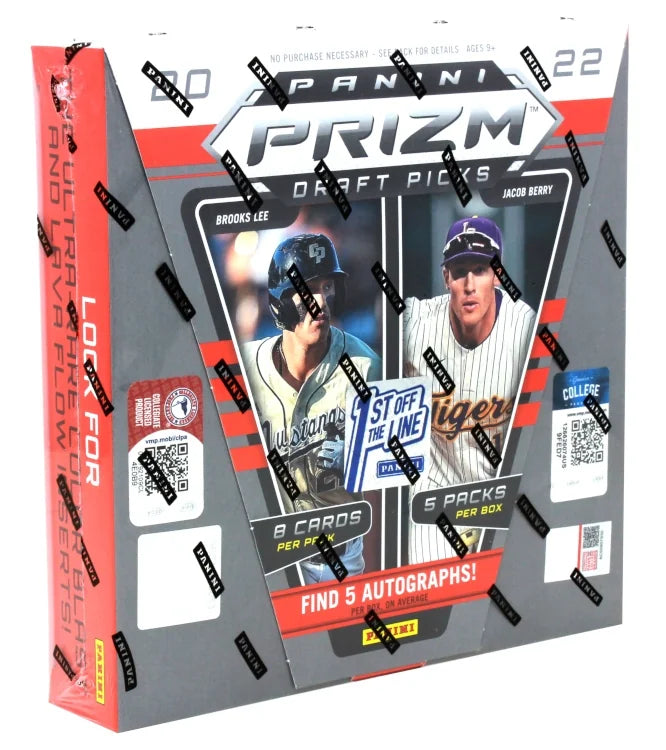 2022 Panini Prizm Collegiate Draft Picks Baseball 1st Off the Line (Ships Sealed Only)