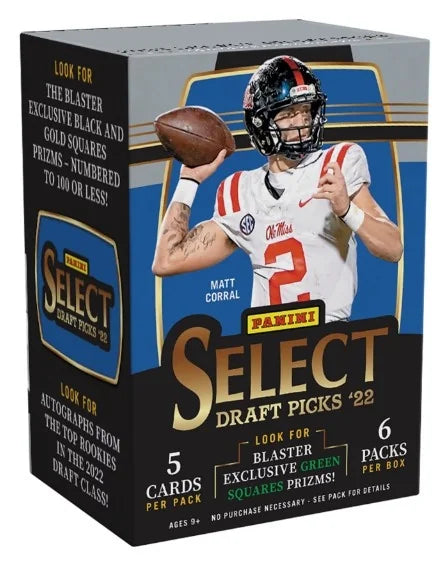 2022 Panini Select Draft Picks Football Blaster Box 2022 NFL Draft Class (Ships Sealed Only)