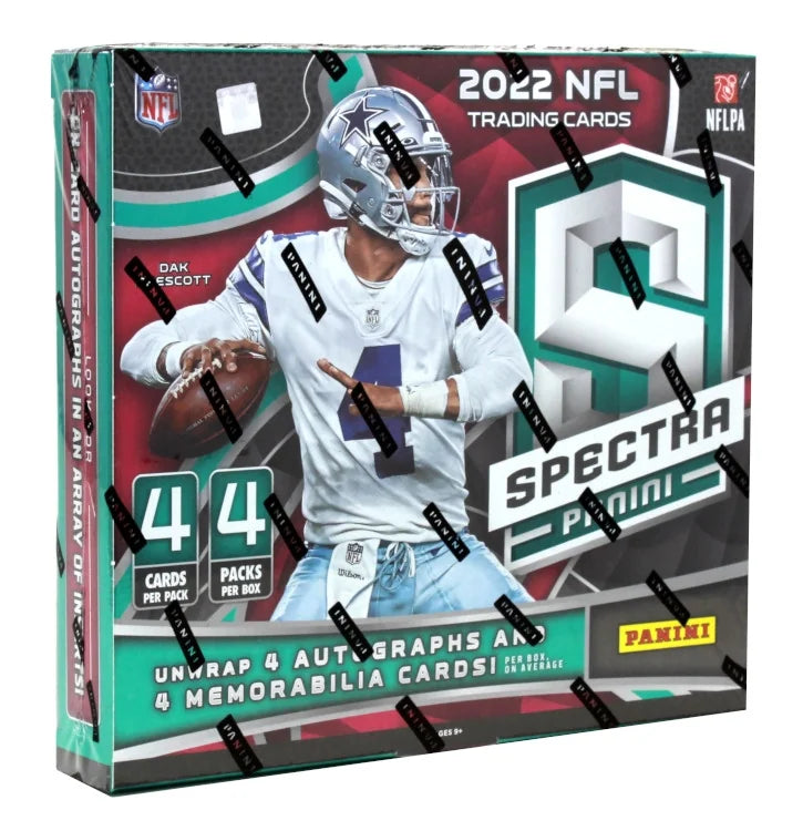 2022 Panini Spectra Football Hobby Box 4 Autographs Per Box (Ships Sealed Only)