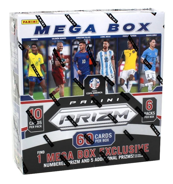 2023 24 Panini Prizm Copa America Soccer Mega Box (Ships Sealed Only)
