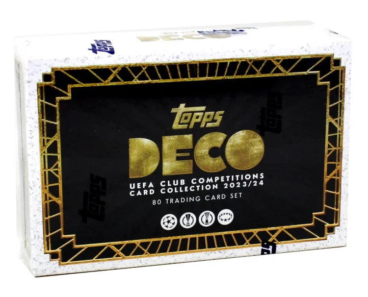 2023 24 Topps UEFA Champions League Deco Card Collection Box (Ships Sealed Only)