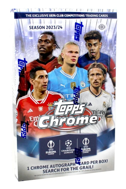 2023 24 Topps UEFA Club Competitions Chrome Soccer Hobby Case 12 Boxes (Ships Sealed Only)