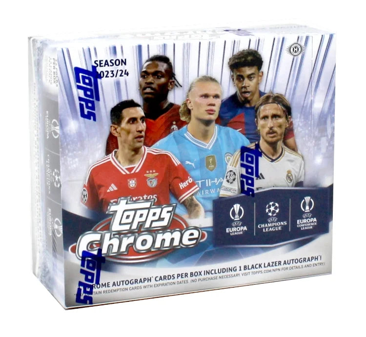 2023 24 Topps UEFA Chrome Soccer Jumbo Case (Ships Sealed Only)