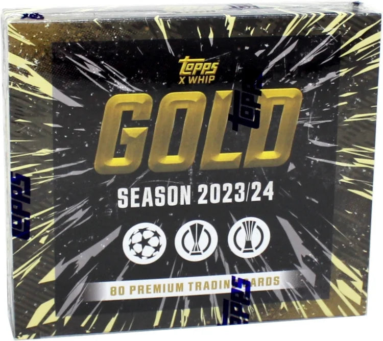 2023 24 Topps UEFA Gold Club Competitions Soccer Box 8 Packs (Ships Sealed Only)
