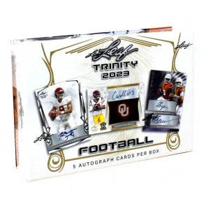 2023 Leaf Trinity Football Hobby Box (Ships Sealed Only)