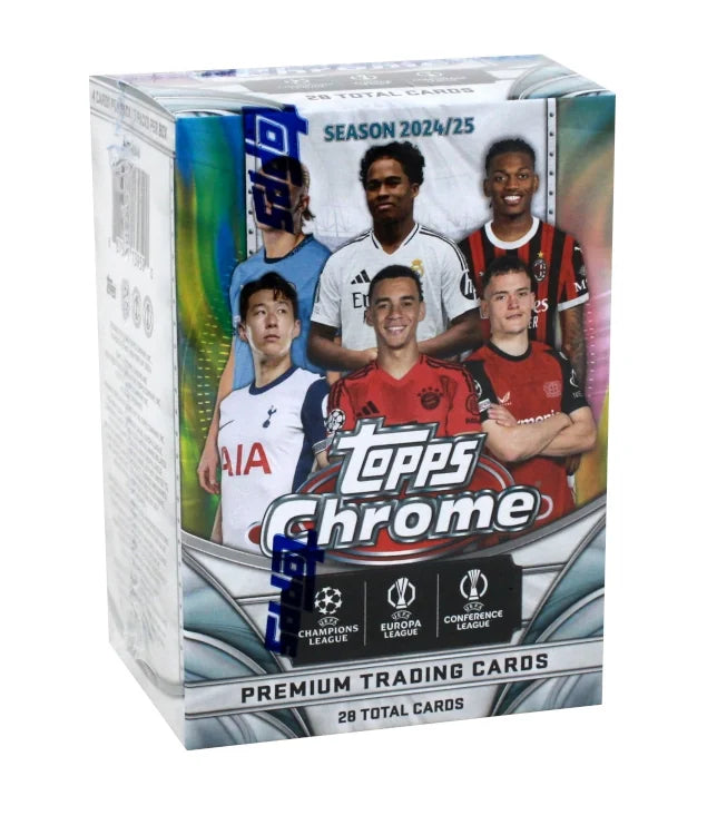 2024 25 Topps UEFA Club Competitions Chrome Soccer Blaster 40 Box Lot (Ships Sealed Only)