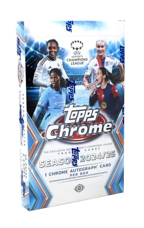 2024 25 Topps UEFA Women s Champions League Chrome Soccer Hobby Case 12 Boxes (Ships Sealed Only)