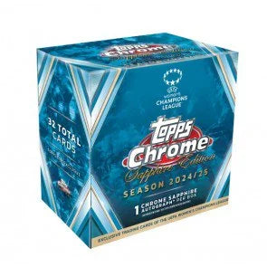 2024 25 Topps Chrome UEFA Women s Champions League Sapphire Edition Box (Ships Sealed Only)