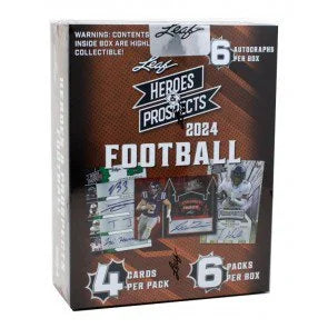 2024 Leaf Heroes Prospects Football Hobby Box (Ships Sealed Only)